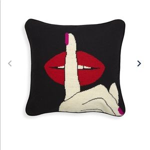 Jonathan Adler Lips Hush Throw Pillow